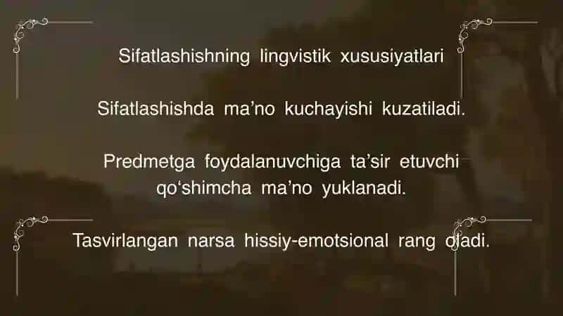Sifatlash sanʼati 4