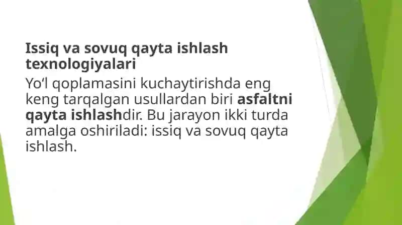 Mavjud yo‘l to‘shamasini kuchaytirishning zamonaviy texnologiyalari 4