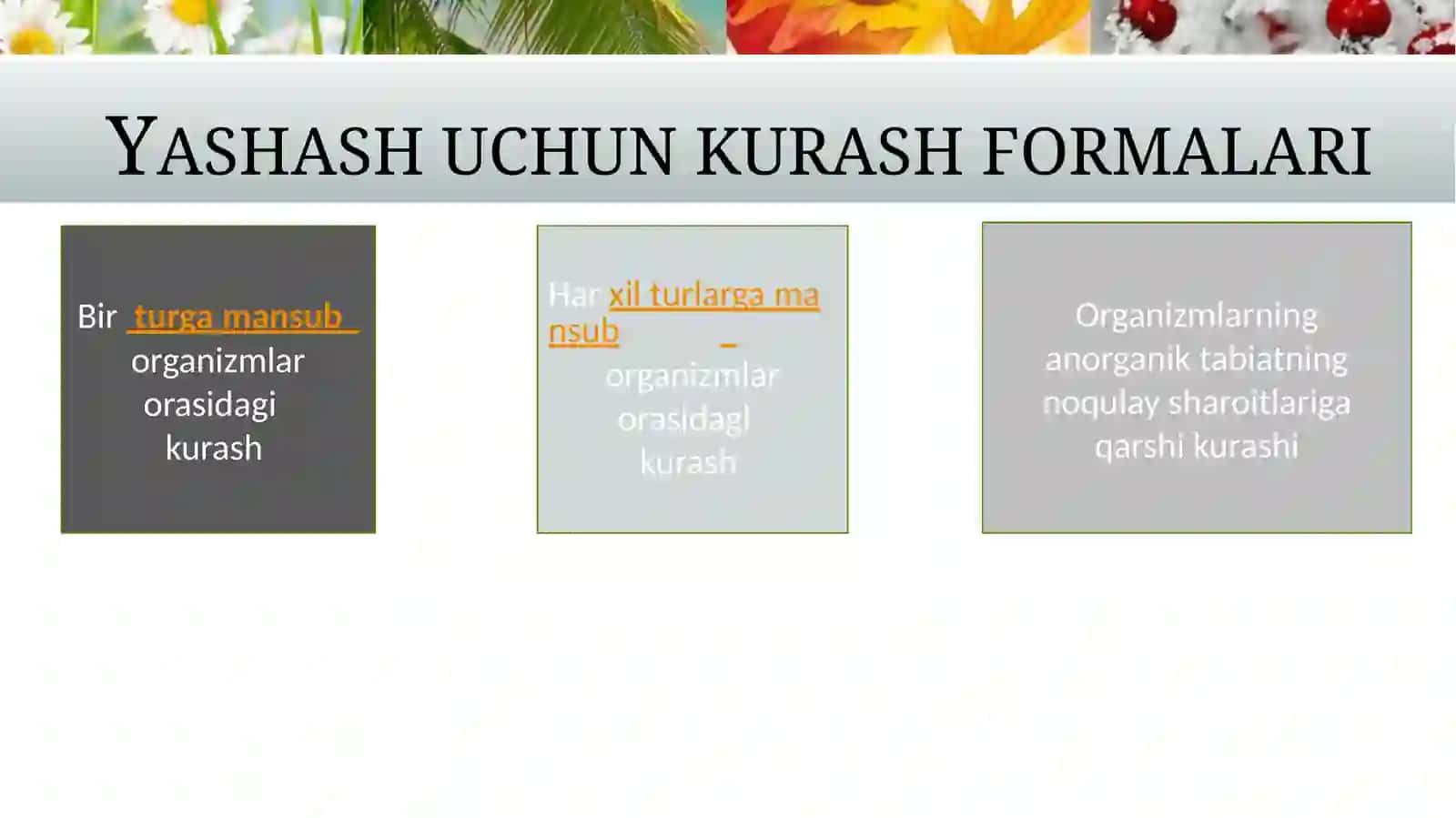 YASHASH UCHUN KURASH 4
