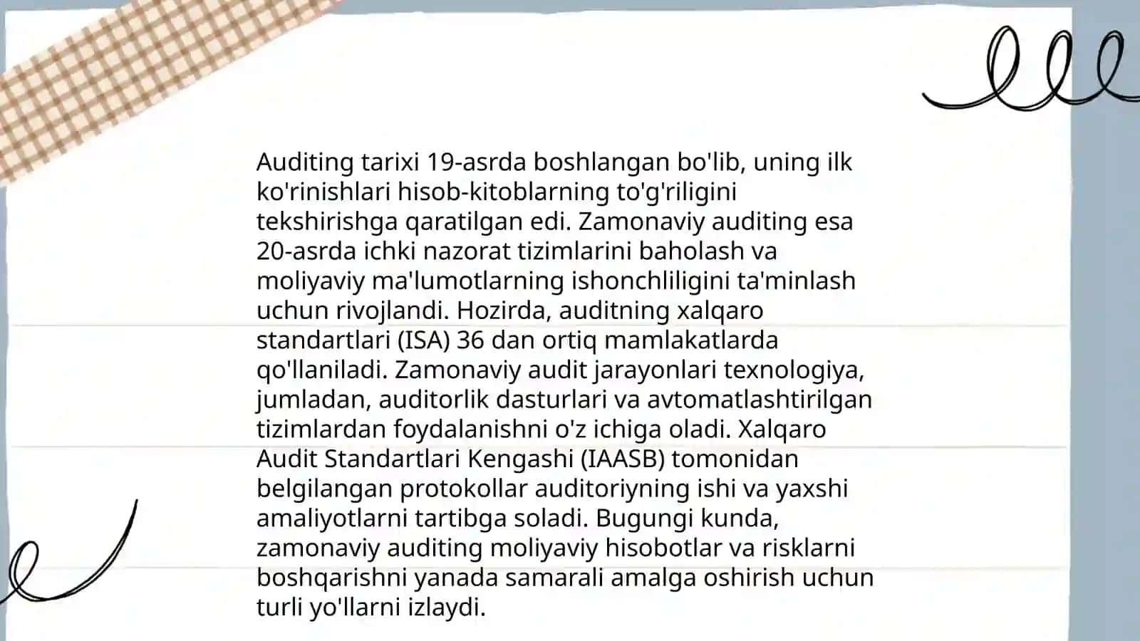 Auditning paydo bo'lishi va rivojlanishi 4