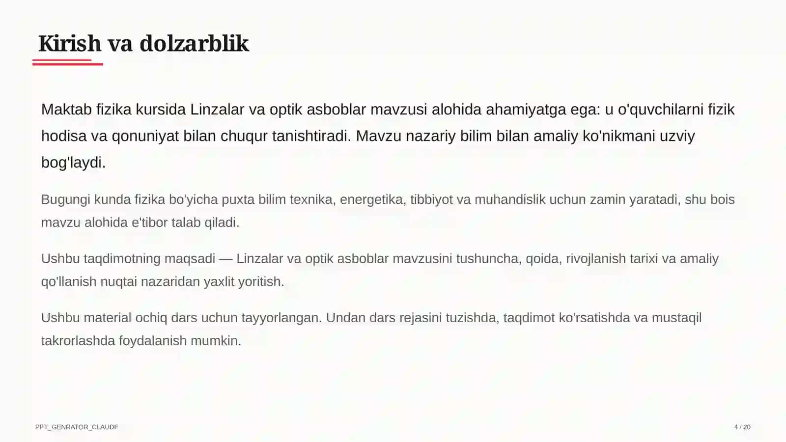 Linzalar va optik asboblar (11-sinf) 4