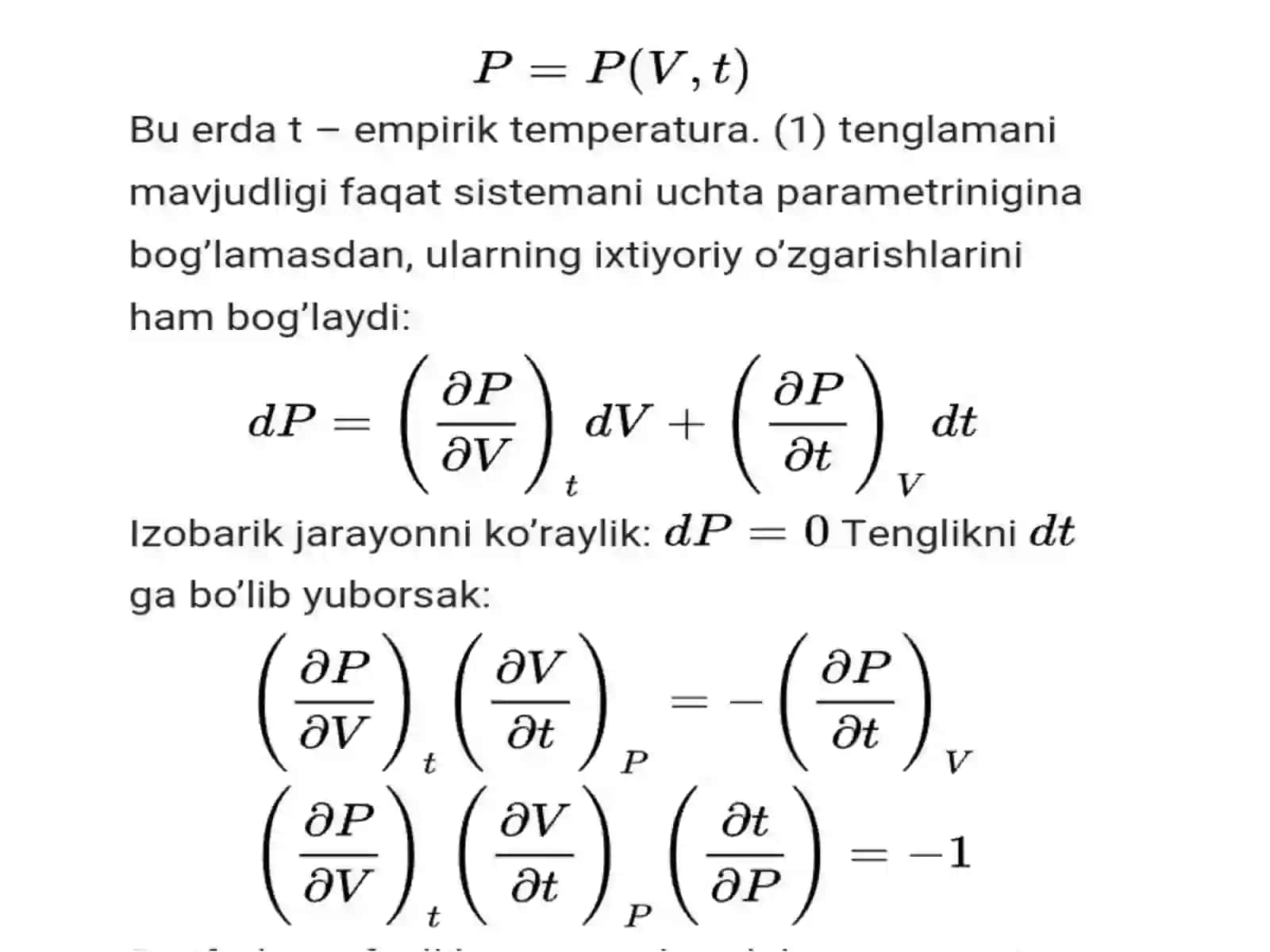 Holat tenglamalari va termik kоeffisiеntlаr 4