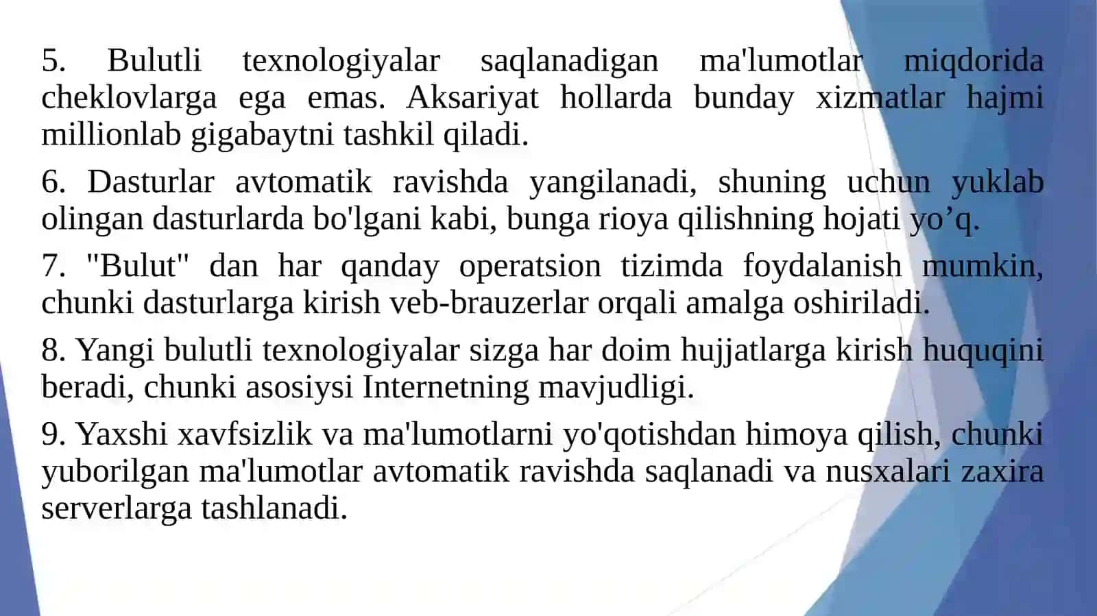 Bulutli texnologiyalar va ular bilan ishlash 4