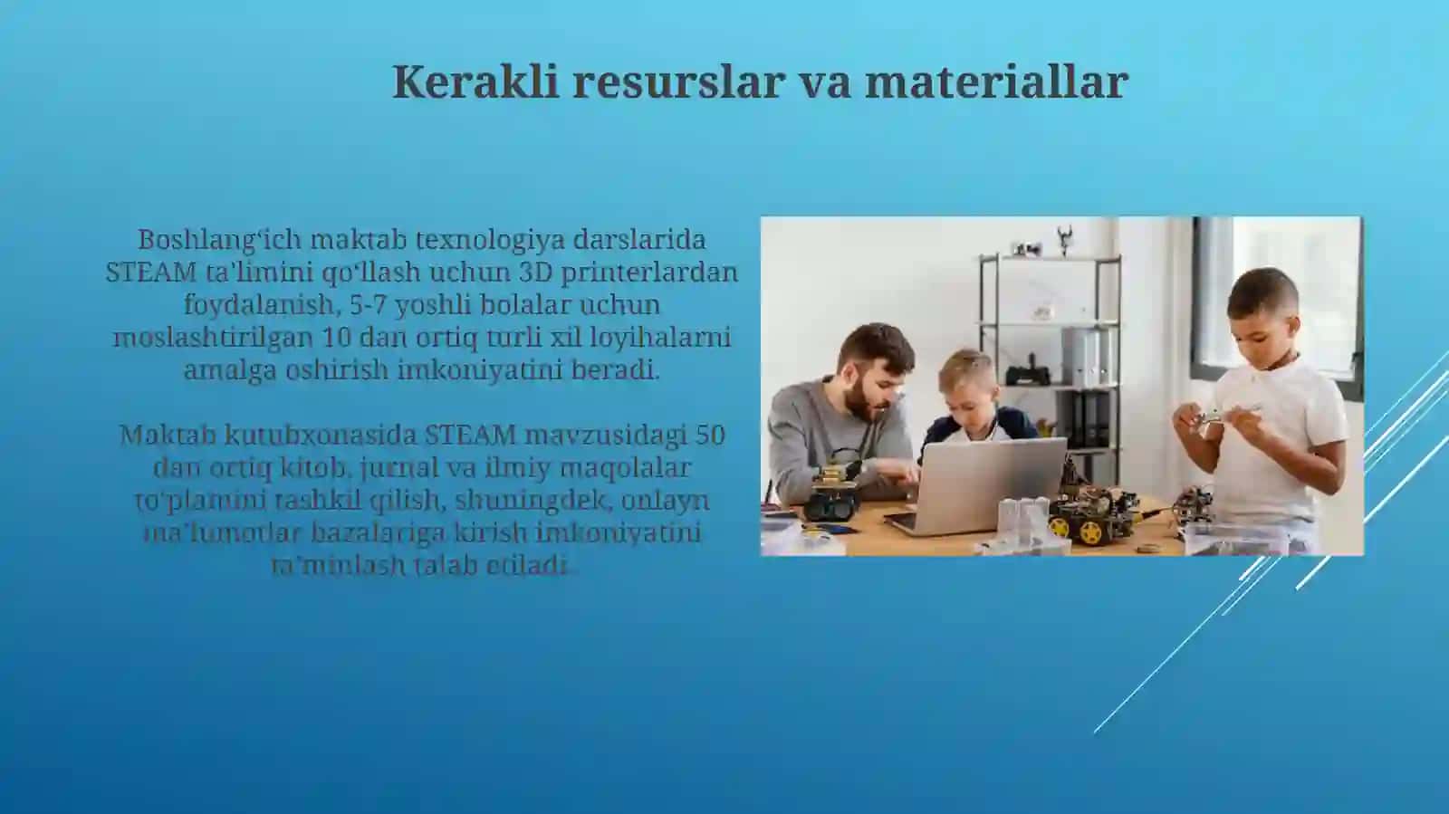 Boshlangʼich sinf texnologiya darslarida STEAM ta'limini qoʼllash texnologiyasi 4