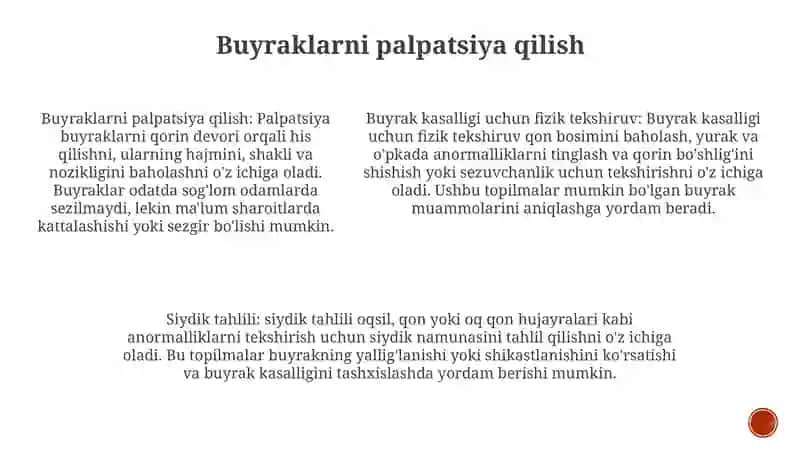Buyrak Kasalligi Bilan Kasallangan Bemorlarni Tekshirish 4