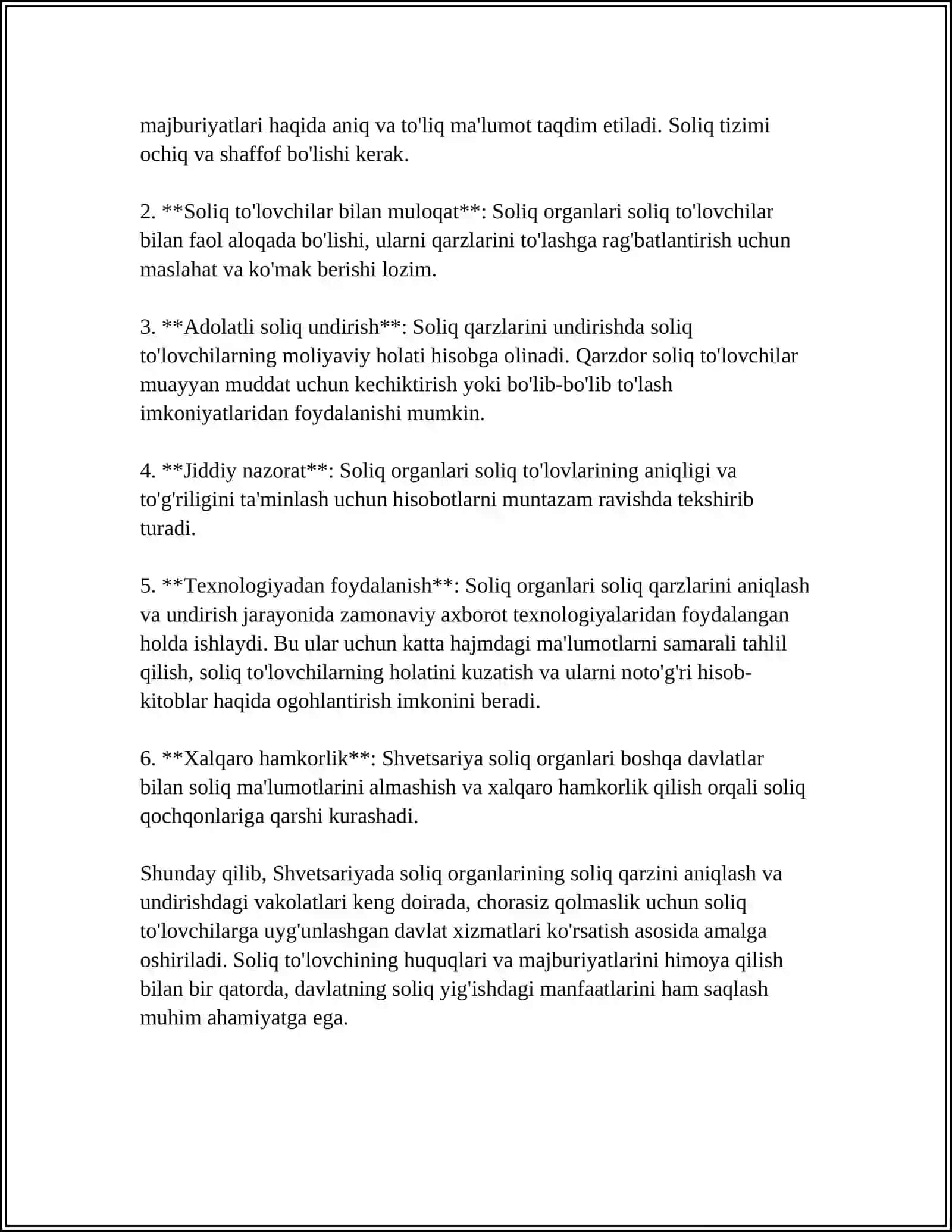 SHVETSARIYADA SOLIQ QARZINI UNDIRISH TARTIBI 4