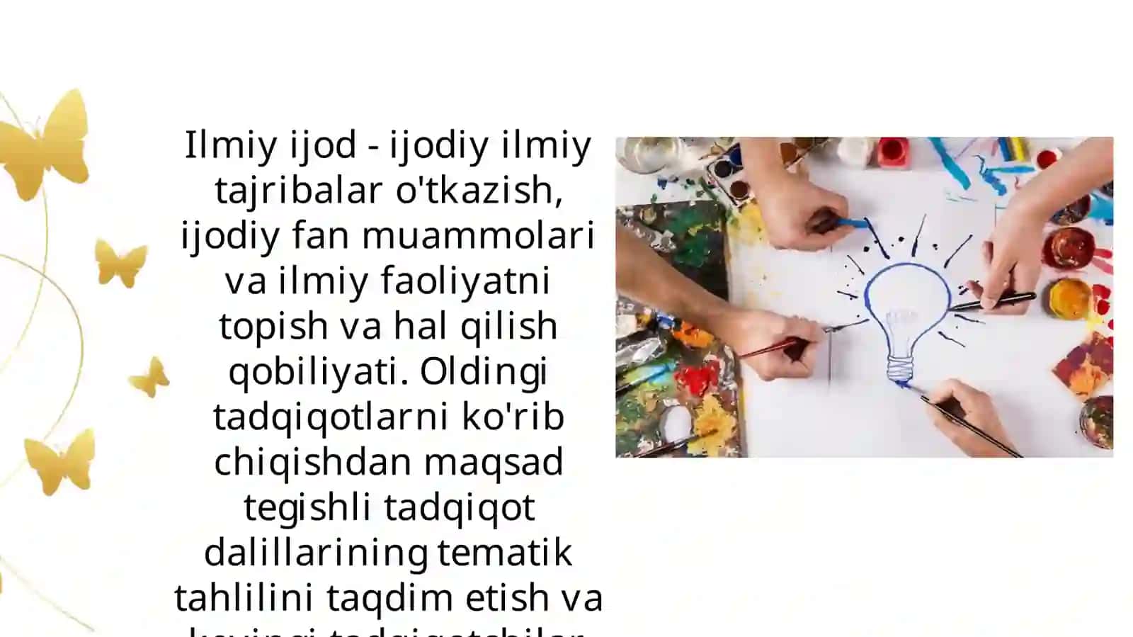 Ijod va ilmiy bilish. Ilmiy tadqiqotning namoyon bo’lish shakllari 4