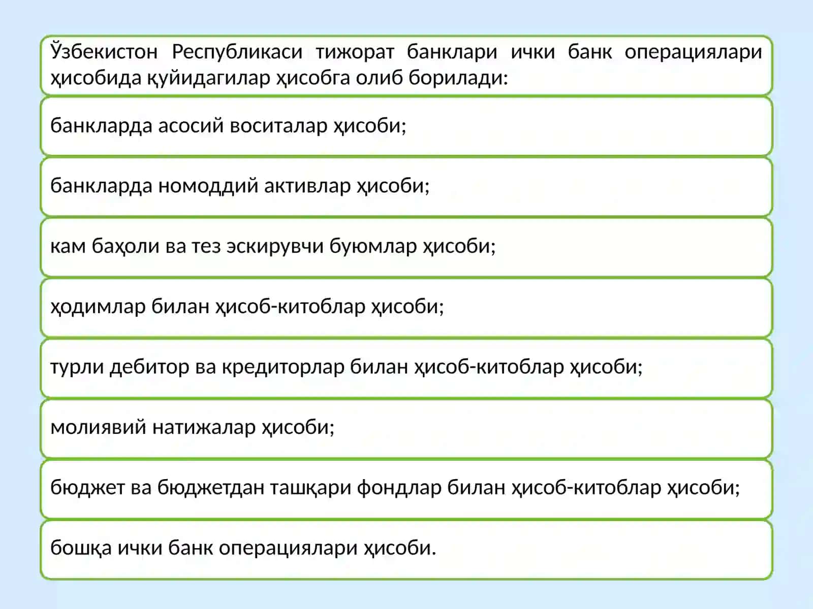 Banklarda moddiy va nomoddiy aktivlar hisobi 4
