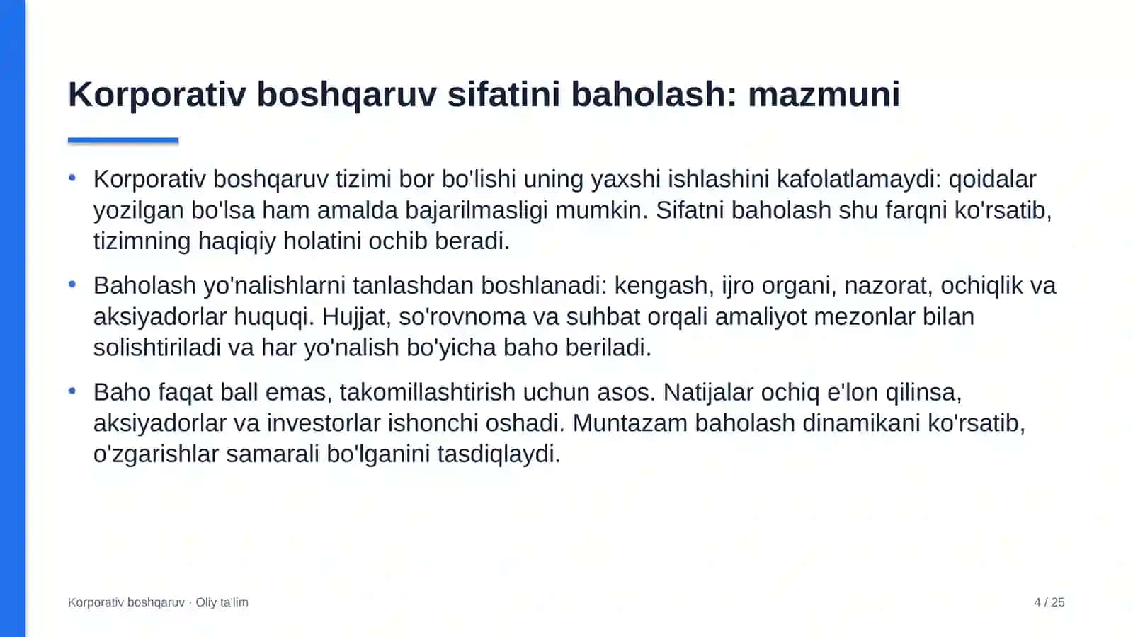 chinni fayans sanoatida korporativ boshqaruv sifatini baholash 5252 4