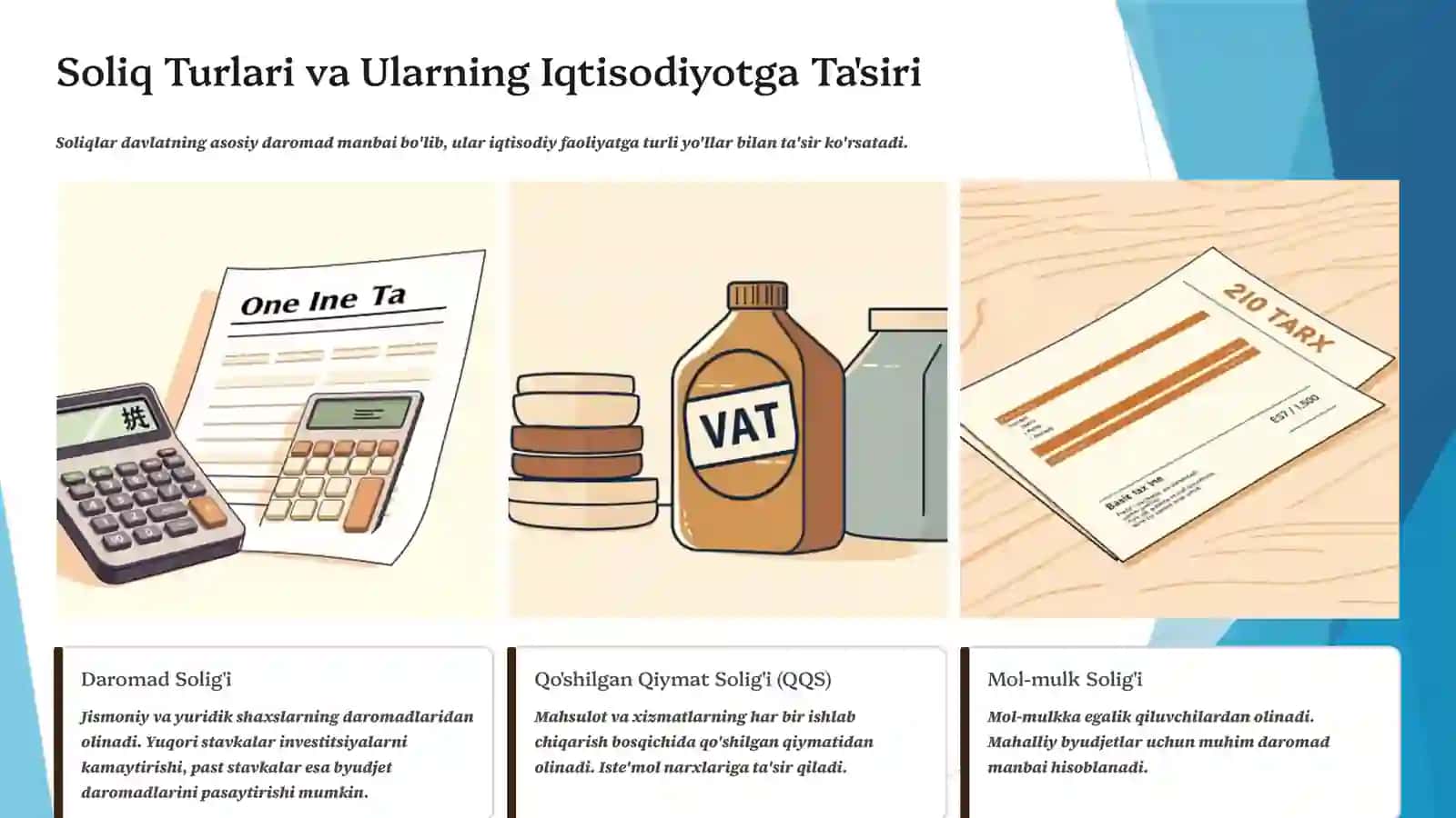 Davlat soliq siyosati. Asosiy tamoyillar va yo'nalishlar 4