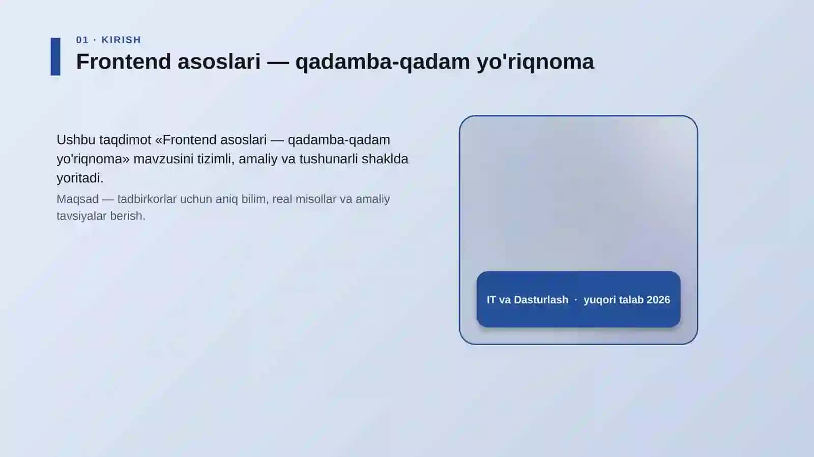 Frontend asoslari — qadamba-qadam yo'riqnoma 4