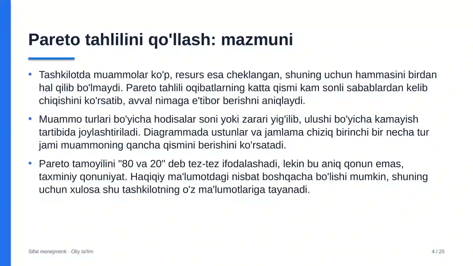yer osti gaz omborlarida pareto tahlilini qo'llash 7529 4