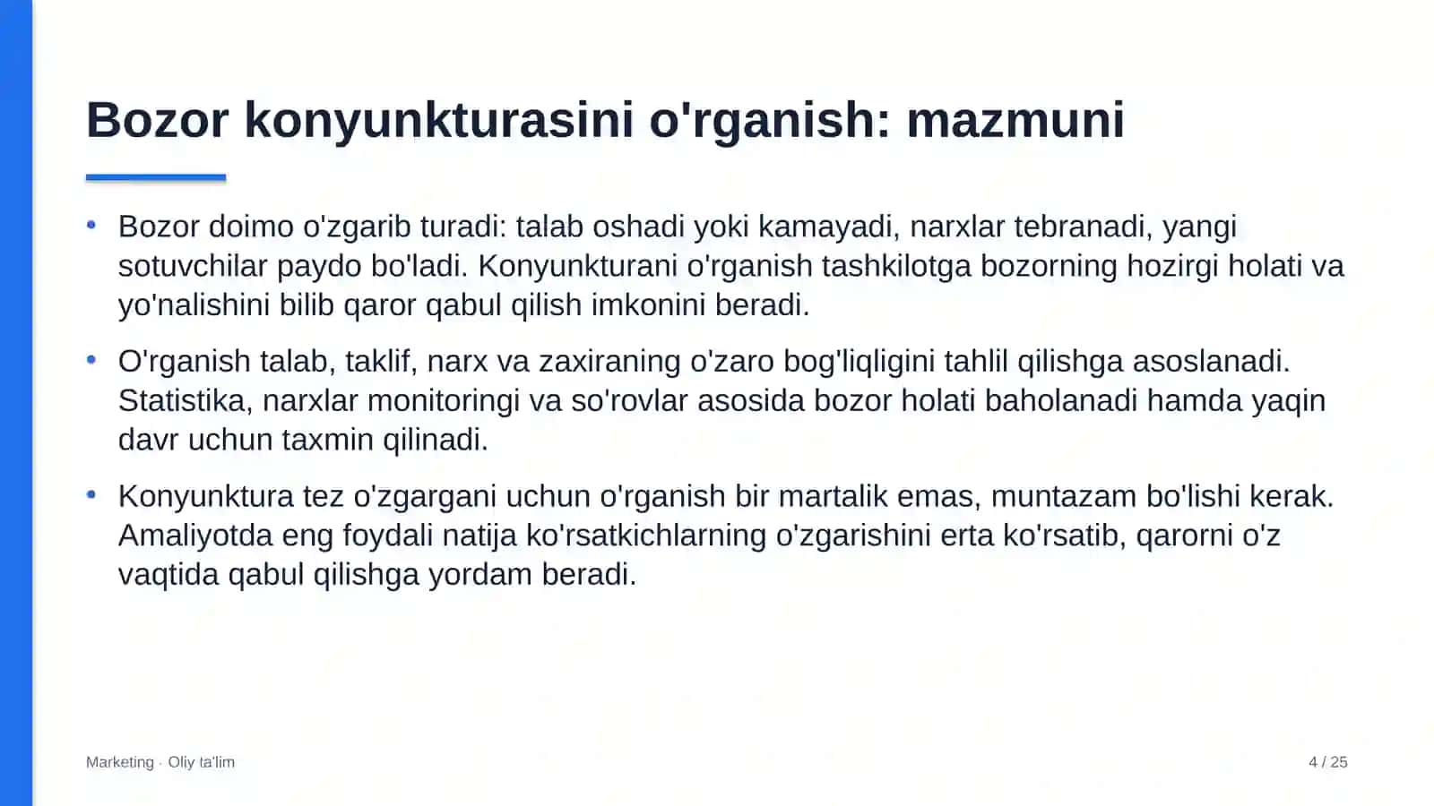 marketpleyslarda bozor konyunkturasini o'rganish 7493 4