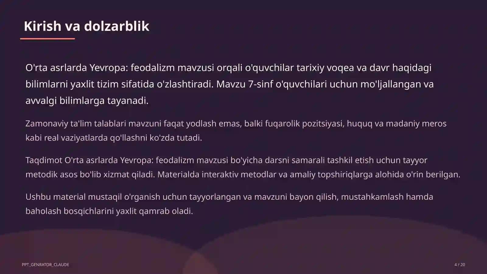 O'rta asrlarda Yevropa: feodalizm (7-sinf) 4