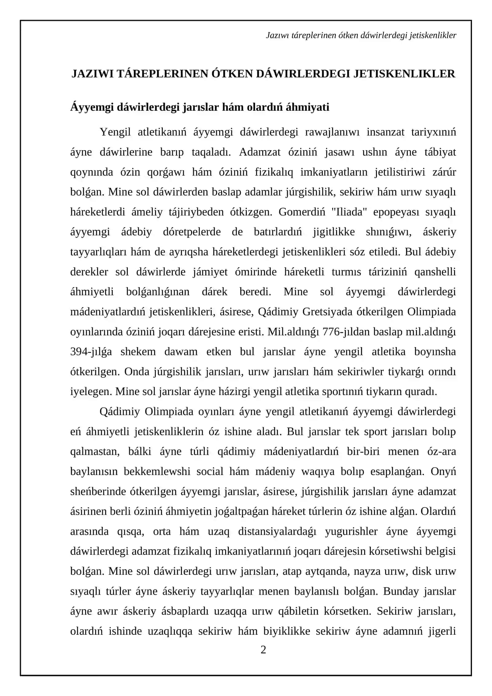 Yengil atletika sport turining kelib chiqish tarixi va turlari 4