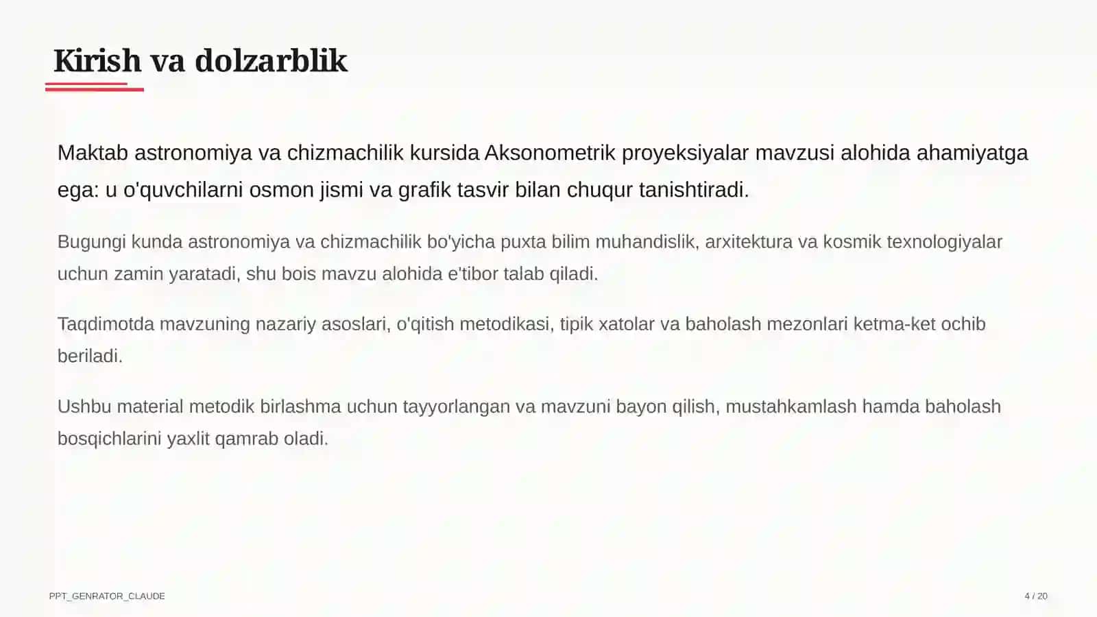 Astronomiya va chizmachilik (8–11) 4