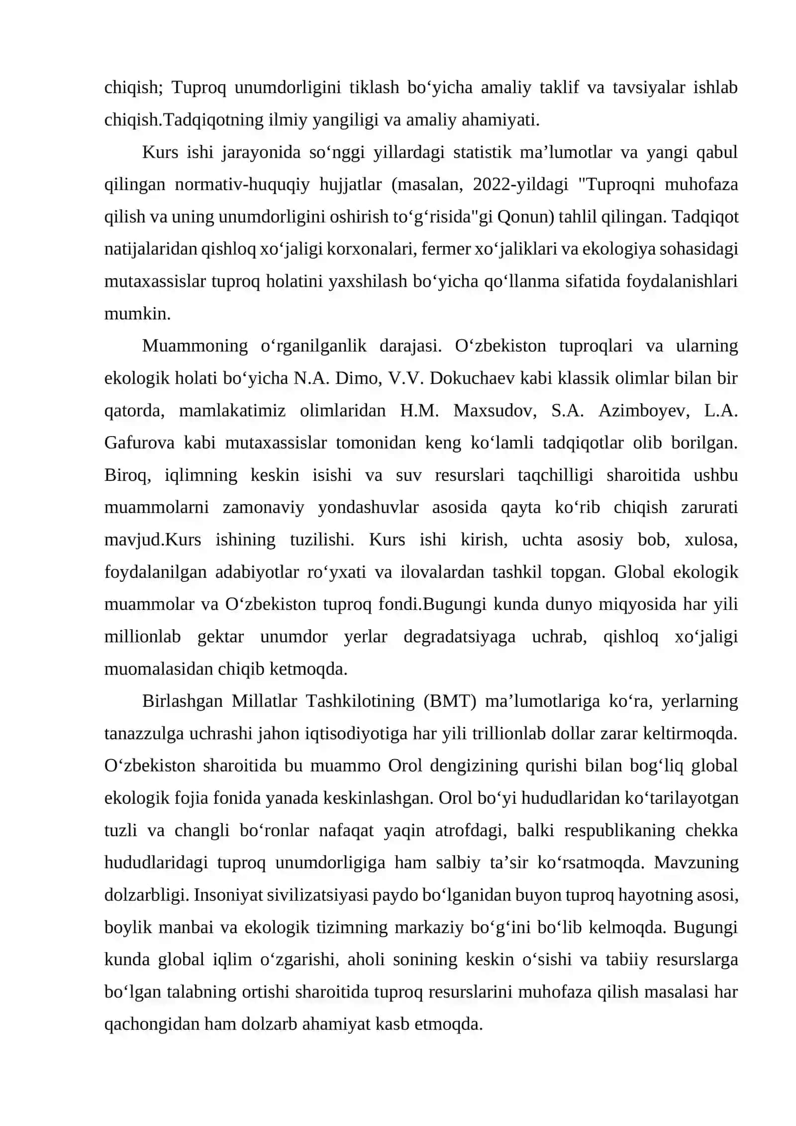 Oʻzbekiston tuproqlarini muhofaza qilish muammolari 4