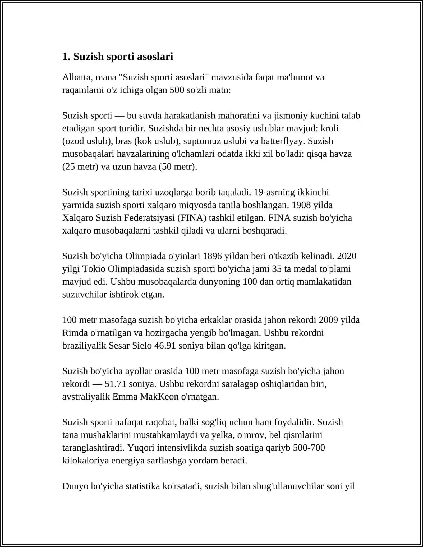Suzish sporti asoslari 4