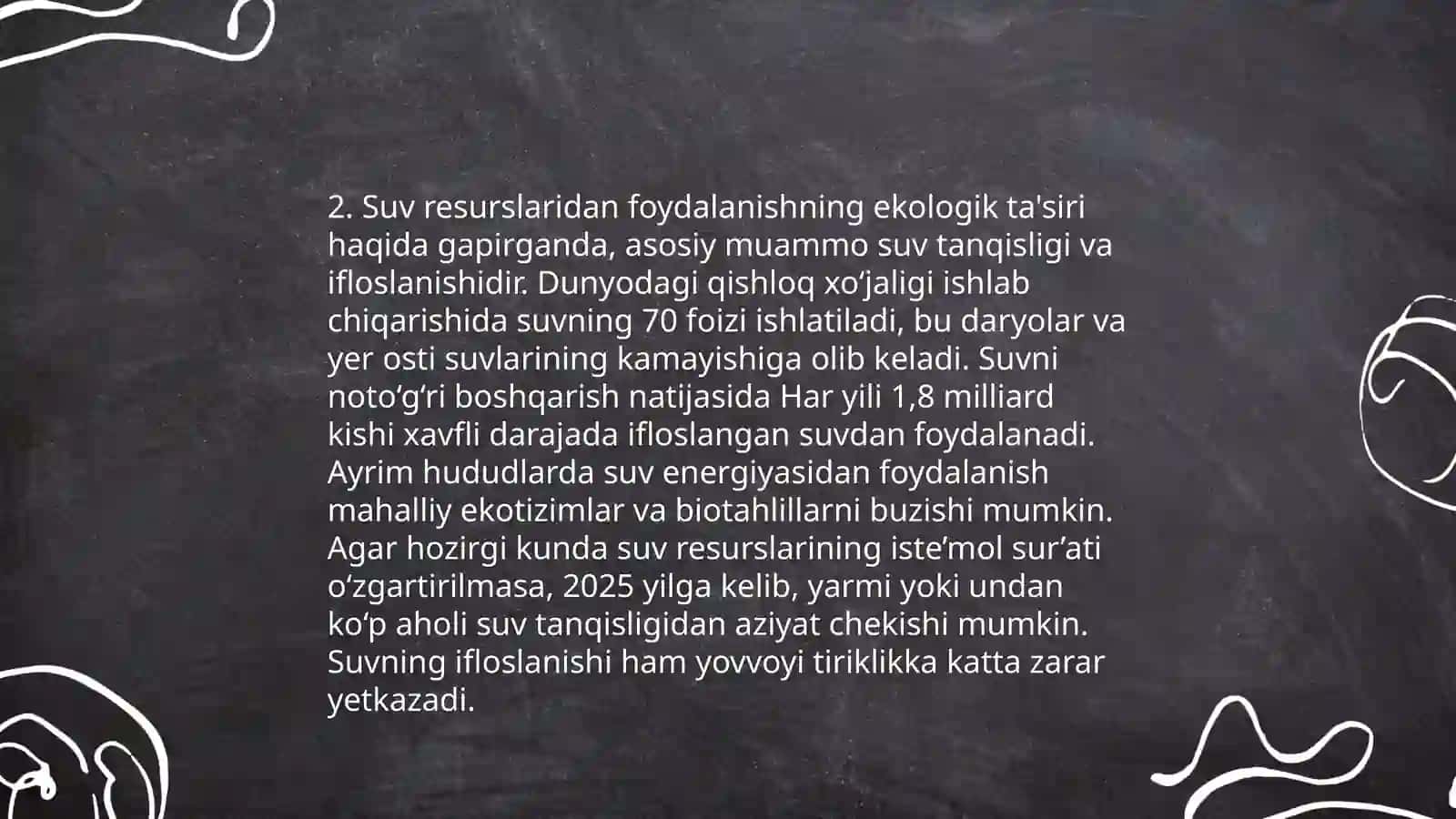 Tabiy ( mineral,suv,o'rmon,yer ) resurslaridan foydalanish loyihalarini ekologik ekspertizalash 4