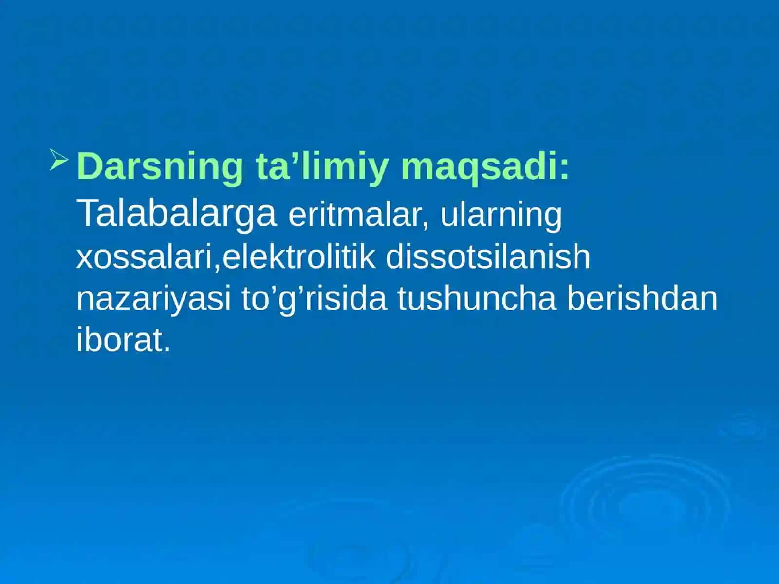 Eritmalar. Eritmalarning xossalari 4