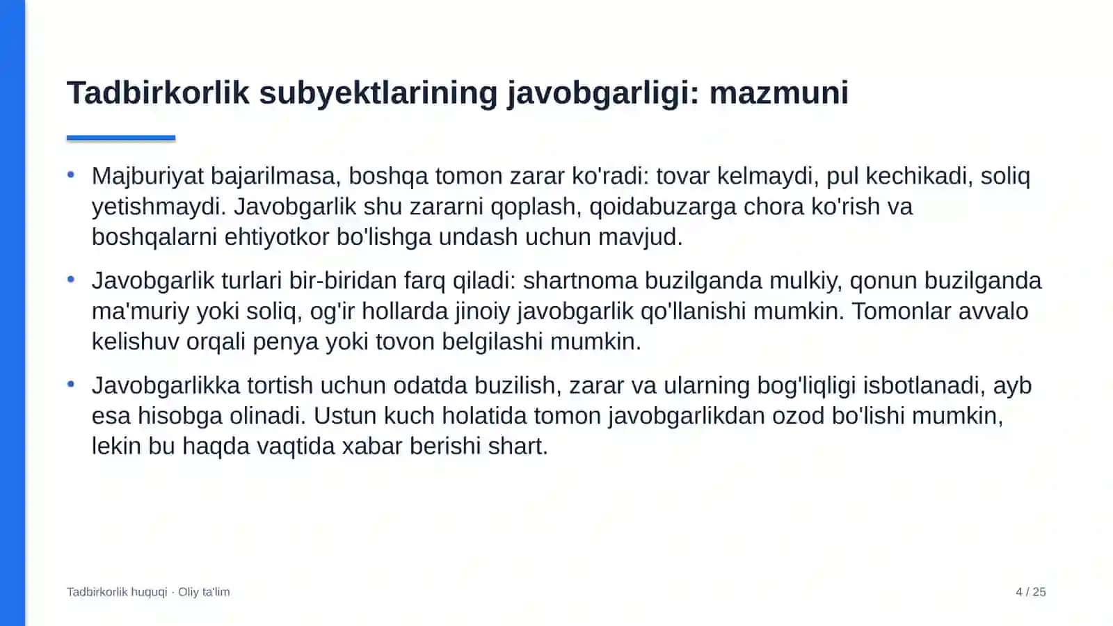 gid ekskursovodlik xizmatida tadbirkorlik subyektlarining javobgarligi 4509 4