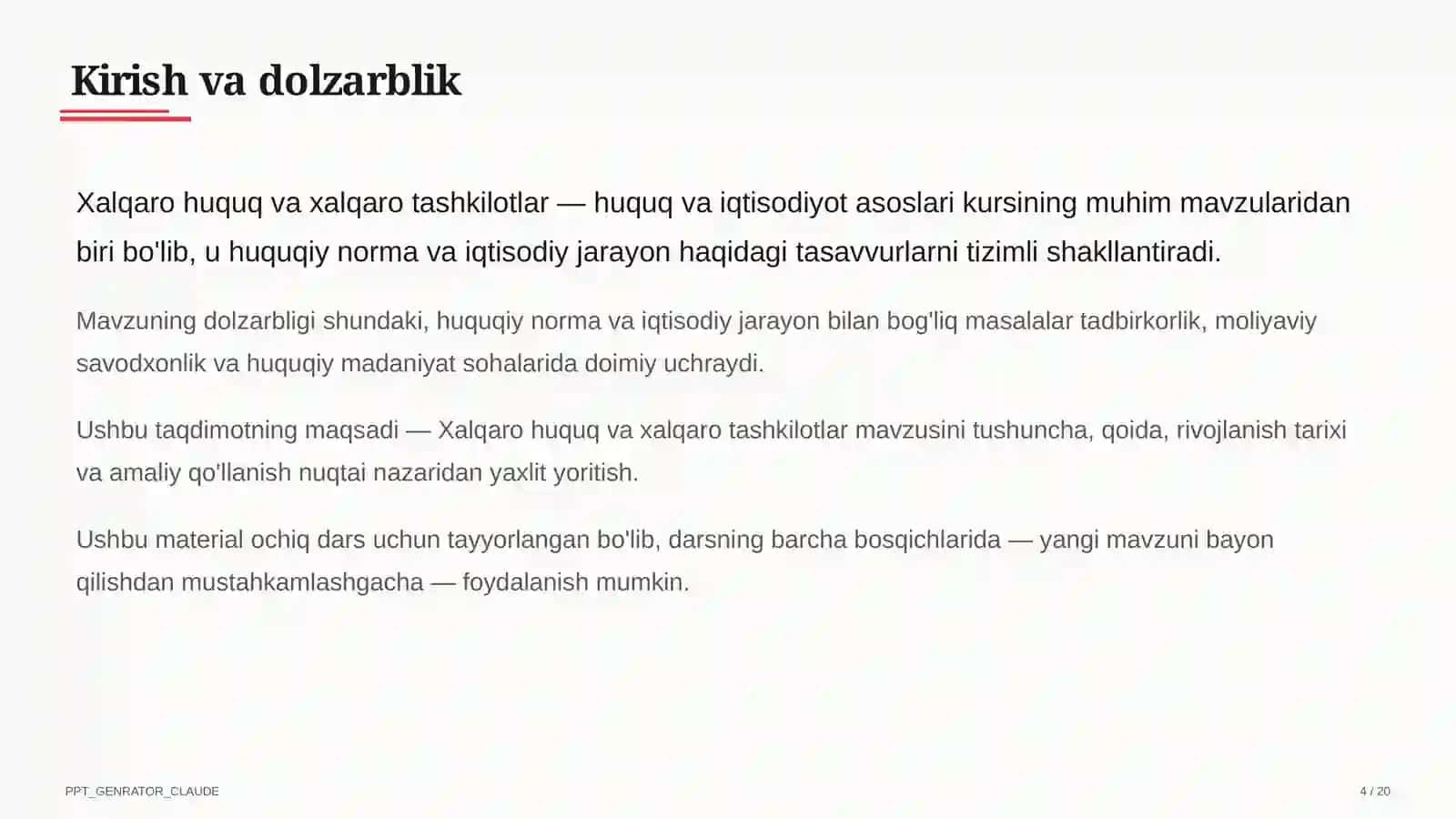 Xalqaro huquq va xalqaro tashkilotlar (11-sinf) 4