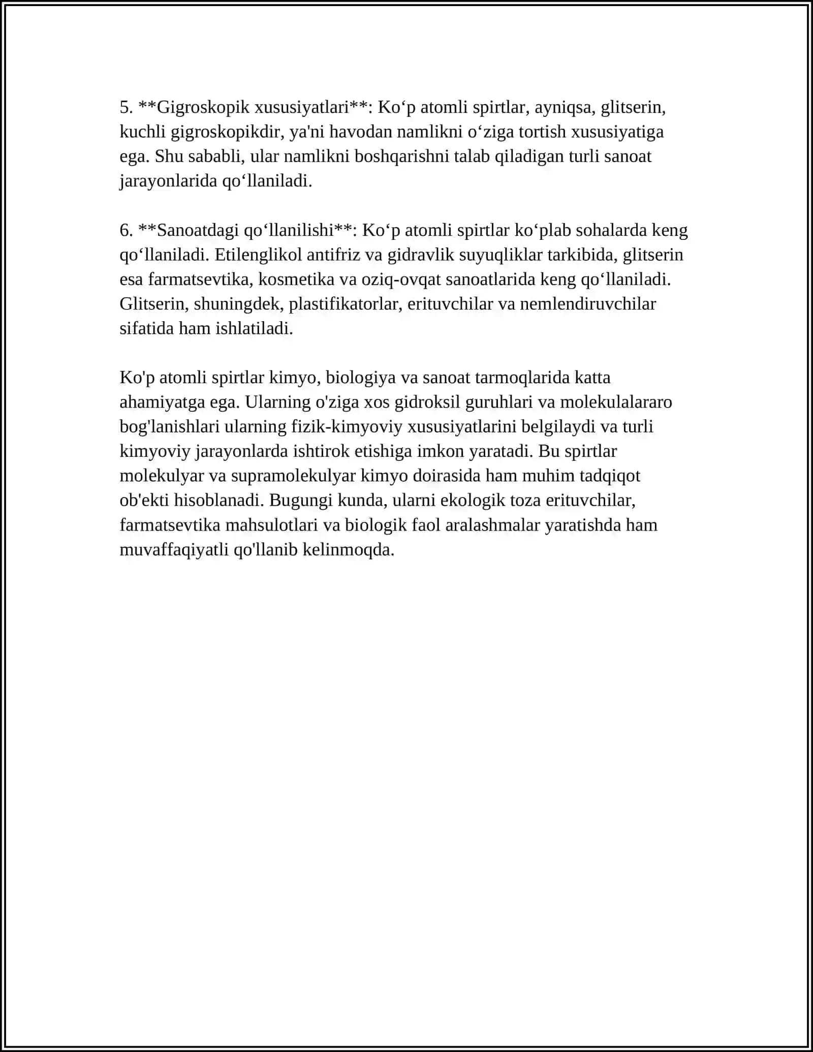 POLIFUNKTSIONAL BIRIKMALAR KOʻP ATOMLI SPIRTLAR 4