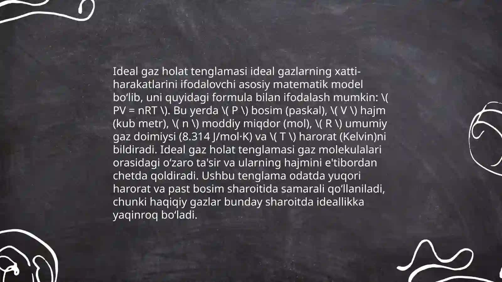 Ideal gaz holat tenglamasi Izojarayonlar 4