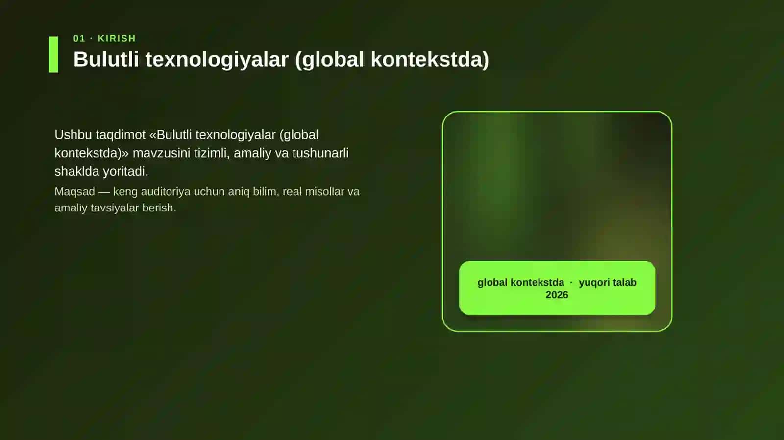 Bulutli texnologiyalar (global kontekstda) 4