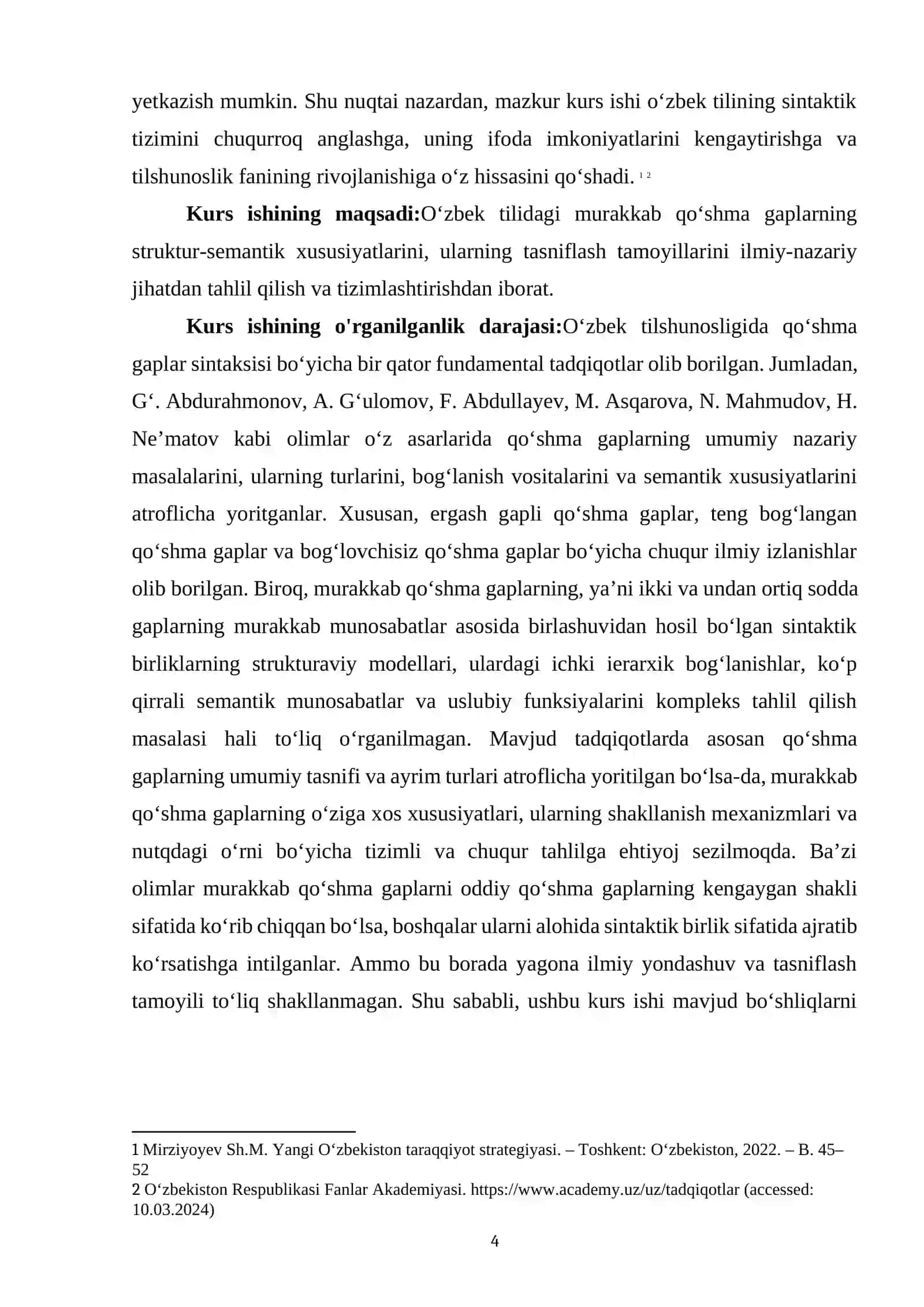 Kurs Ishi: Murakkab qo'shma gaplar 4