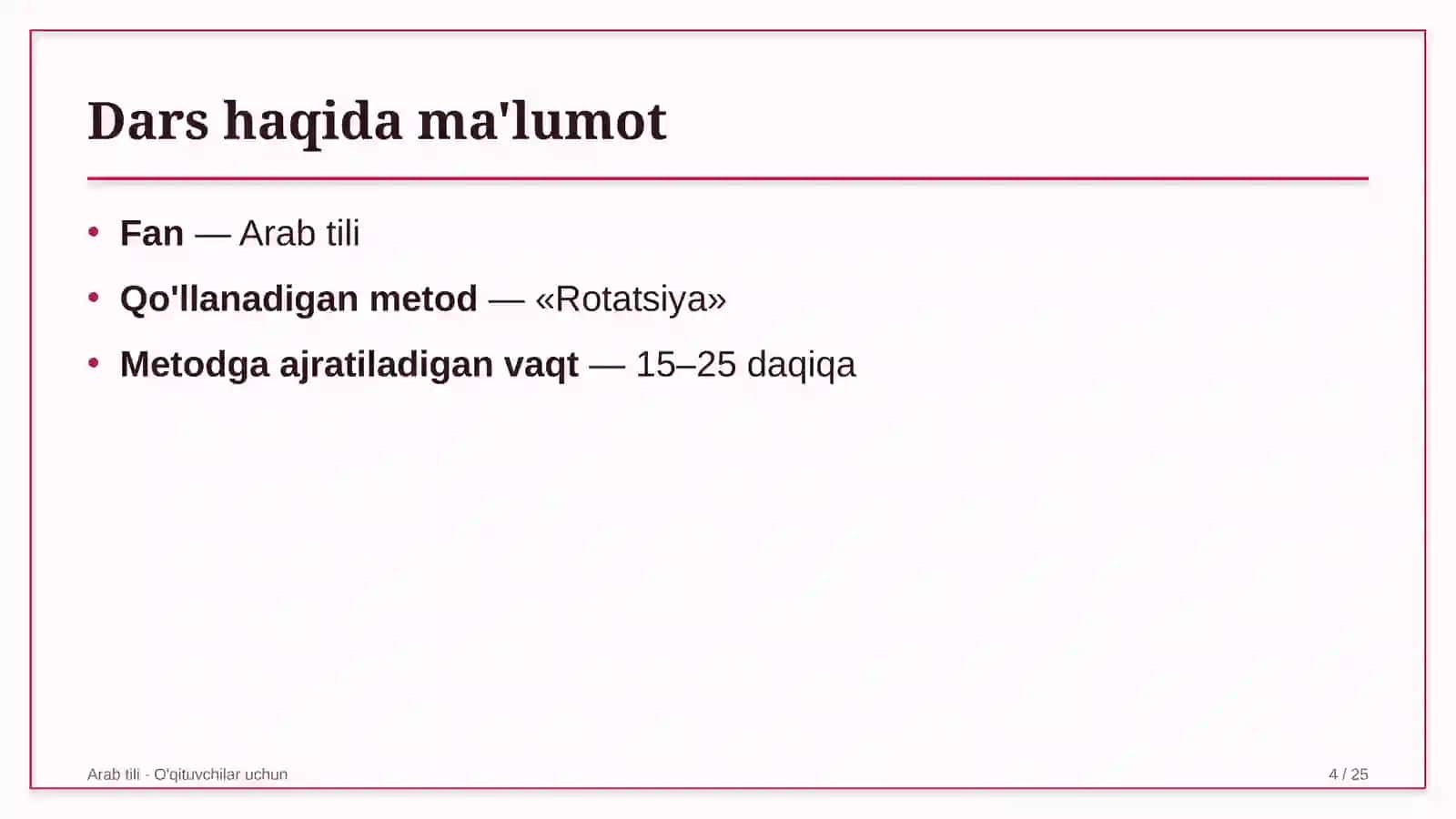 arab tili darslarida rotatsiya metodidan foydalanish 9812 4