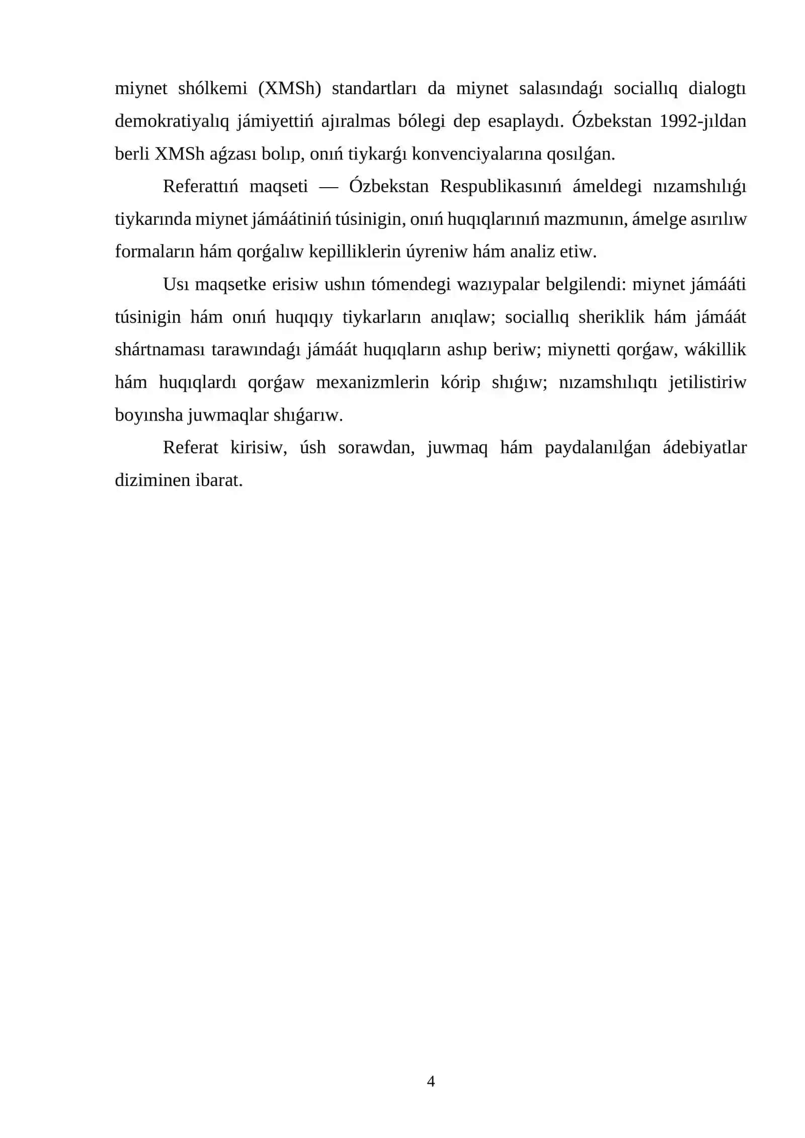 Ózbekstan nızamlarına muwapıq miynet jámáátiniń huqıqları 4