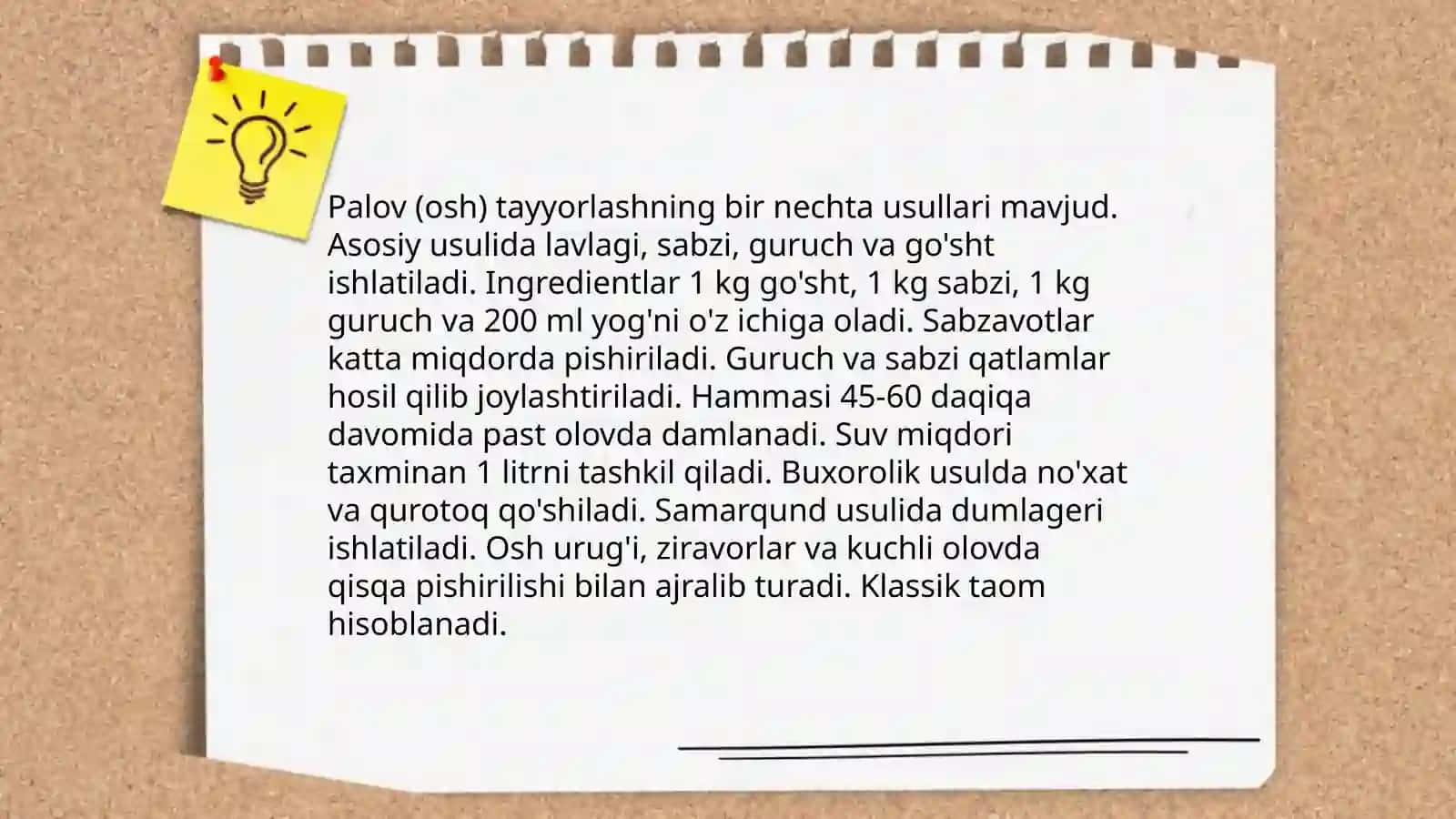 Navruzova Mohinur: Oʻzbek Milliy Taomlari Haqida 4