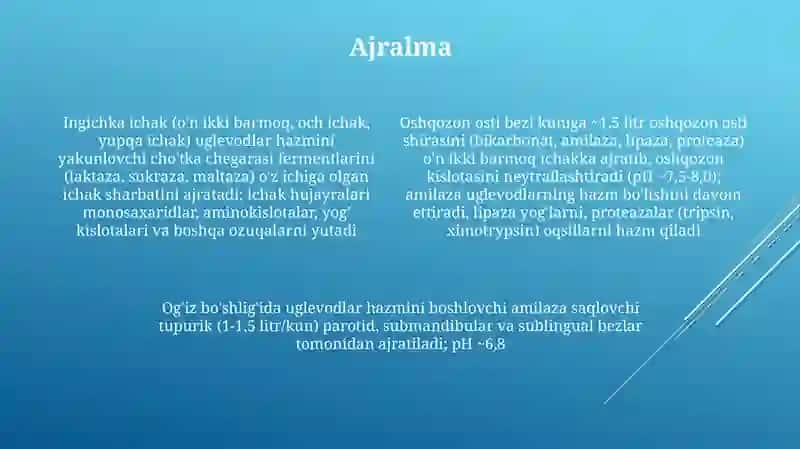 Hazm tizimi faoliyati 4