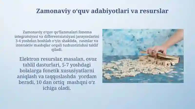 Fonemalarning integral va differensial belgilarining ta'lim bosqichlarida o'rganilishi masalasi 4