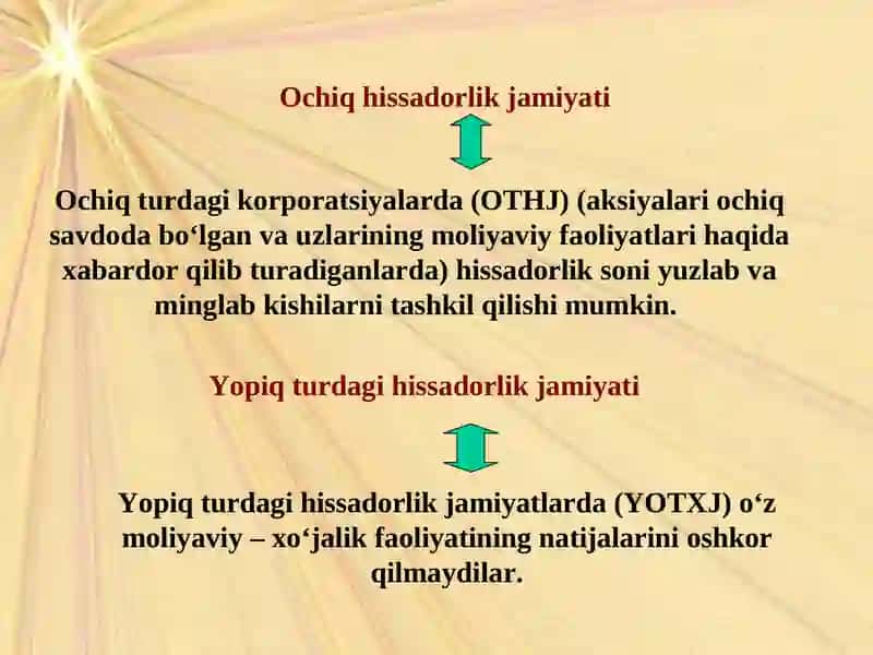 Hissadorlik jamiyatini tashkiletish 4