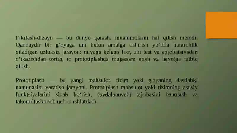 Biznesda fikrlash dizayni. Virtual va toʻldirilgan reallik texnologiyalari 4