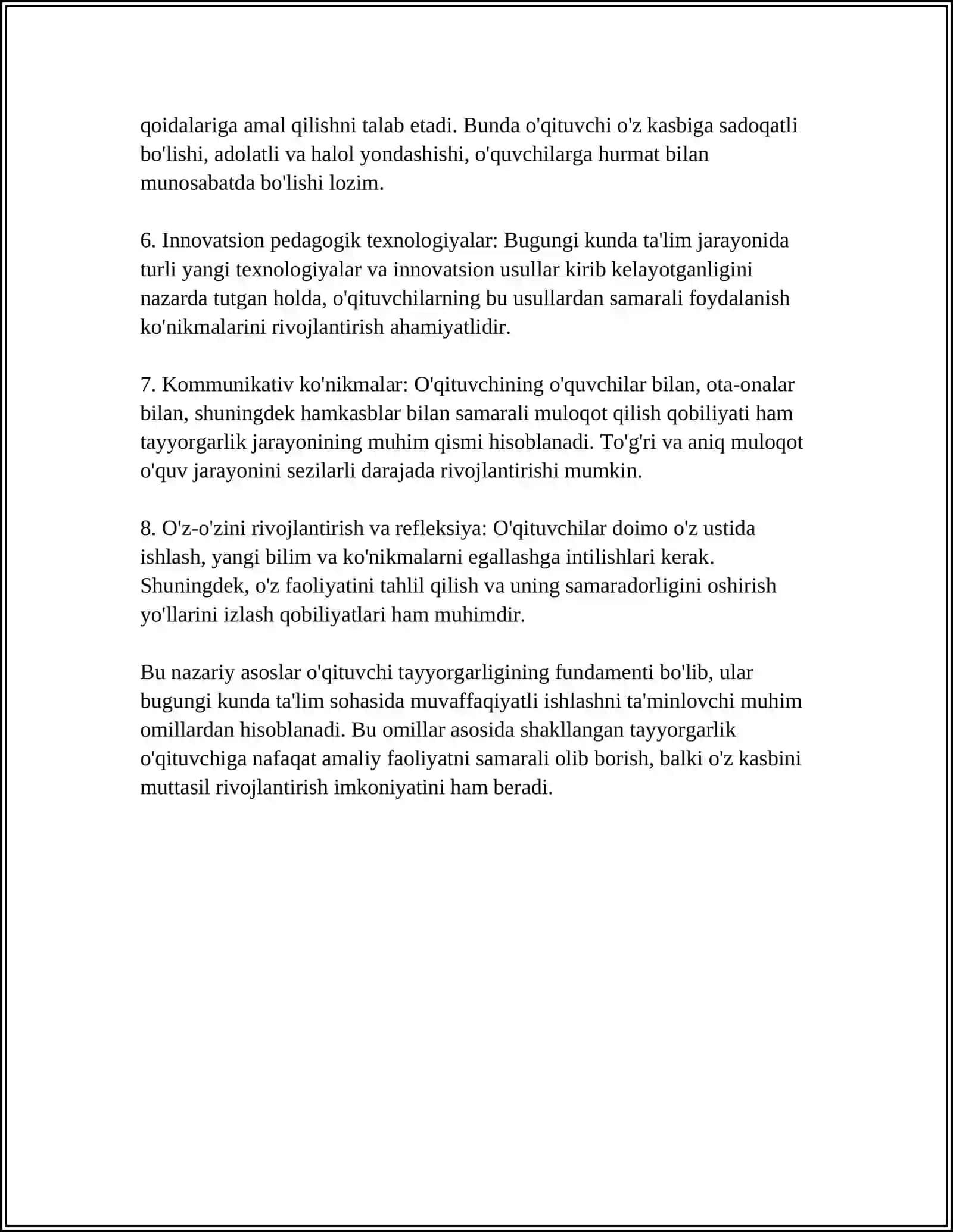 O'qituvchi kasbiy tayyorgarligi nazariy asoslari 4