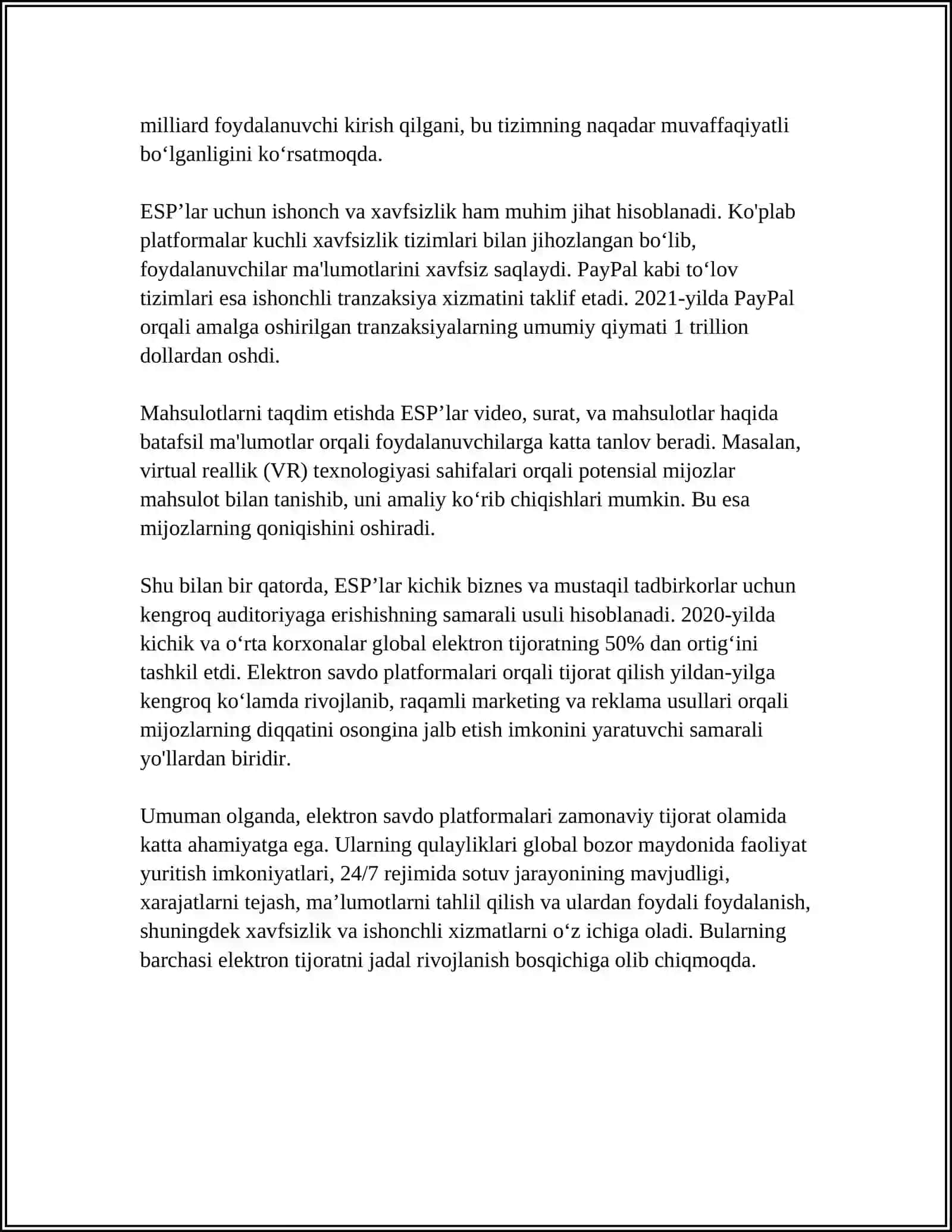 MILLIY IQTISODIYOTNI TURLI SOHALARIDA INTERNET TEXNOLOGIYASIDAN SAMARALI FOYDALANISH YO'LLARI 4