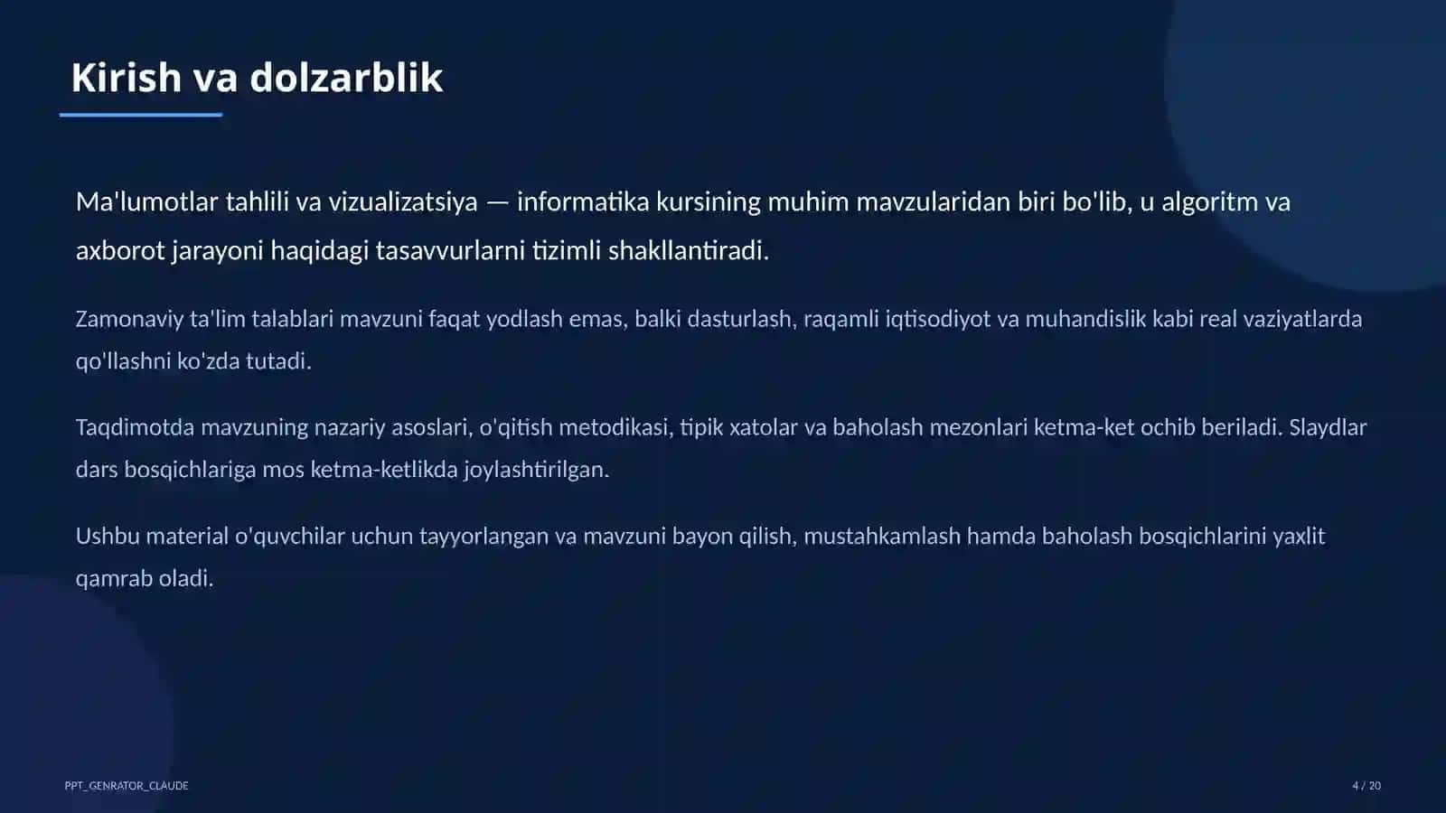 Ma'lumotlar tahlili va vizualizatsiya (11-sinf) 4