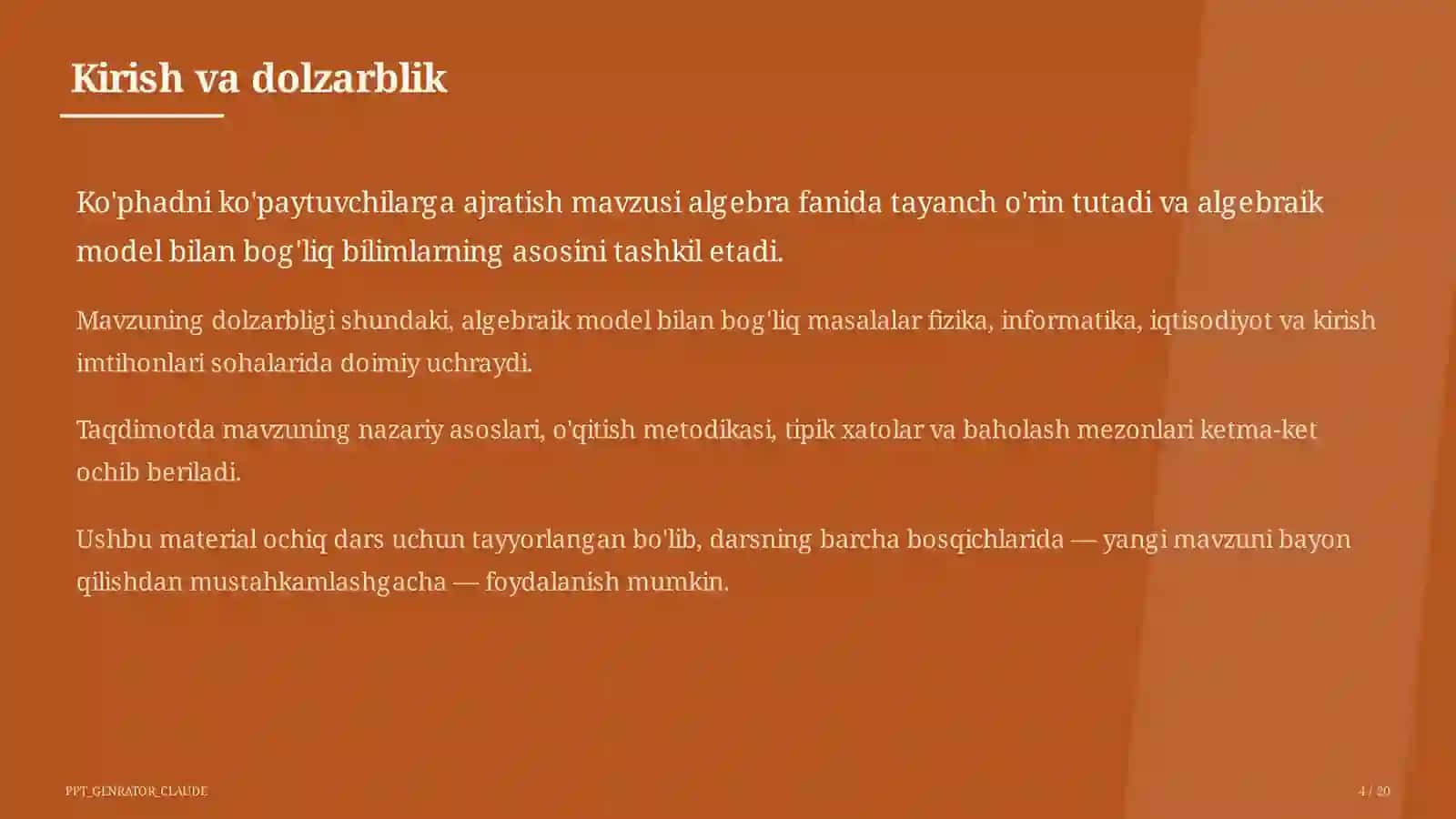 Ko'phadni ko'paytuvchilarga ajratish (7-sinf) 4