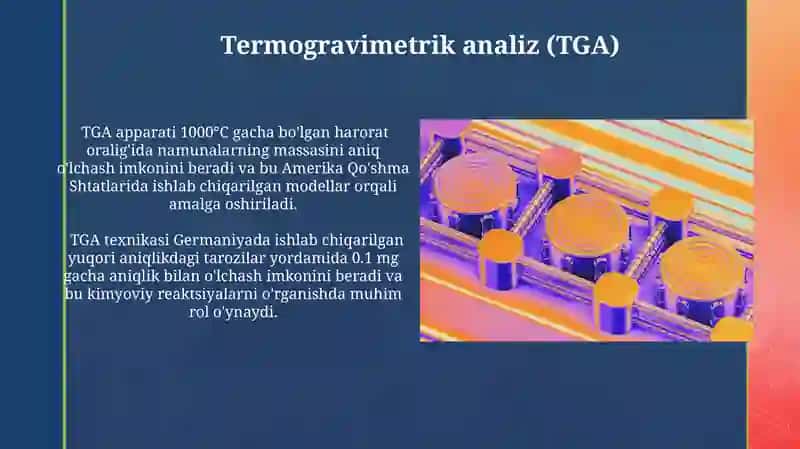 Termik taxlil oʻtkazish uskunasi va uslubyati 4