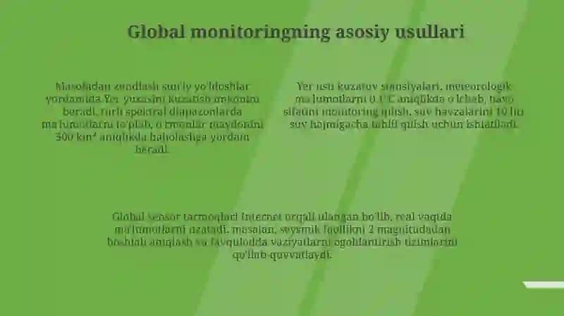Global monitoring 4