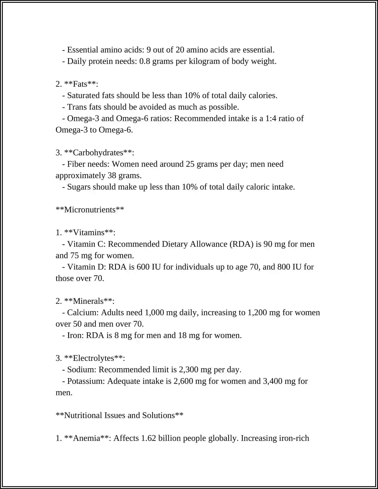 NUTRITION AND DIETETICS -GLOBAL NUTRITION OVERVIEW 4