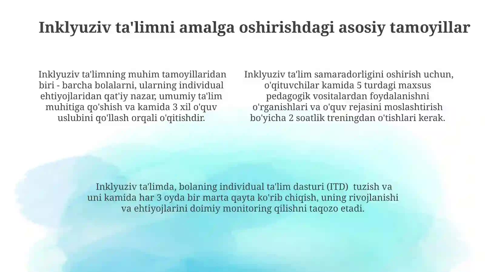 Maxsus ta'limga muhtoj bolaning inklyuziv ta'limini olish huquqini ta'minlash 4