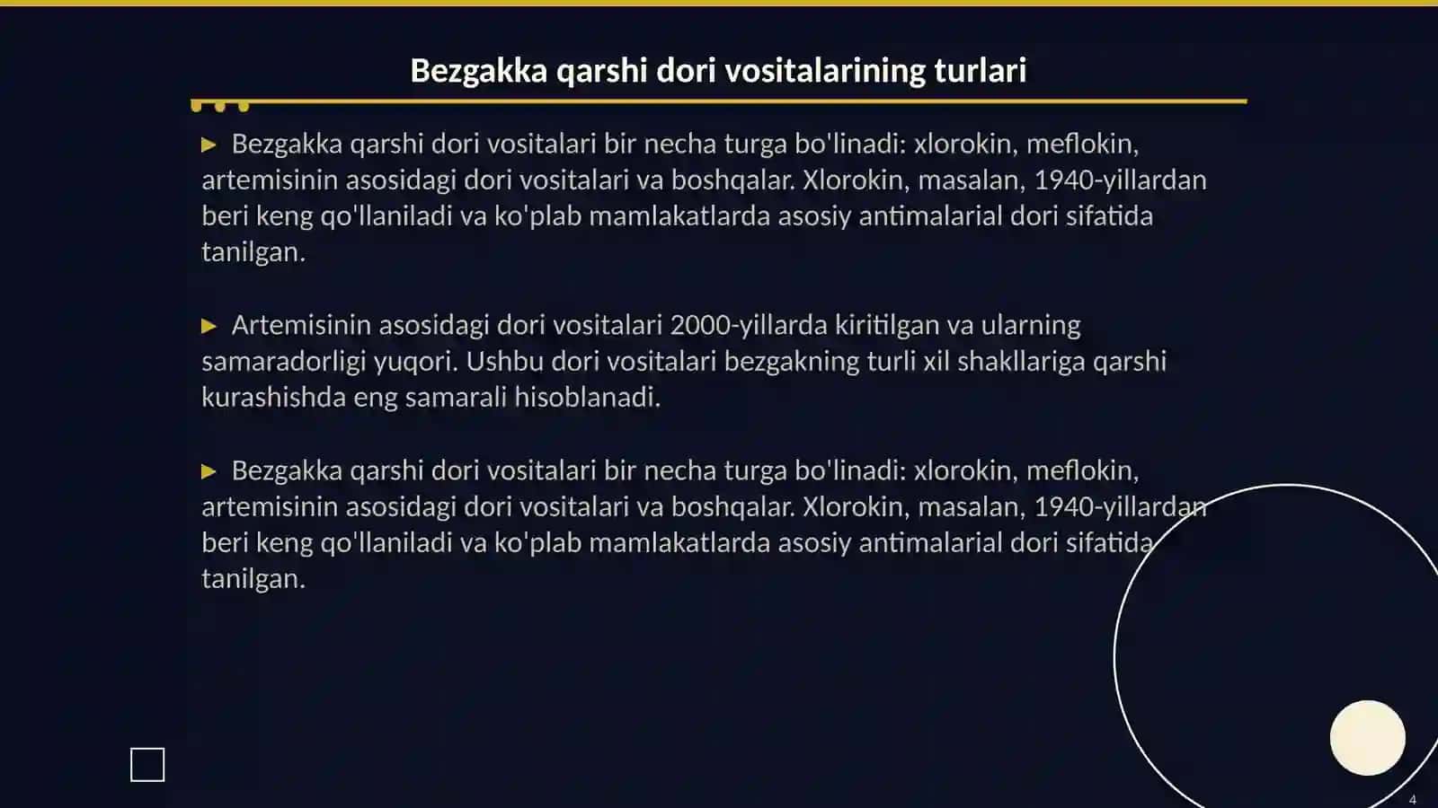 Bezgakka qarshi dori vositalarini qoʻllash tamoyillari 4