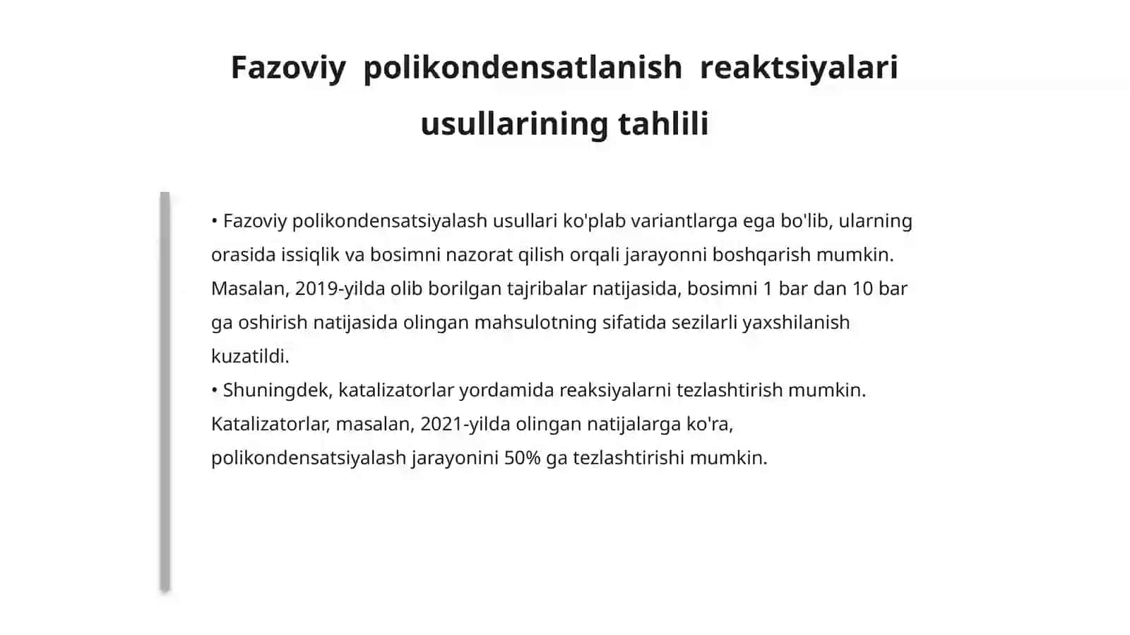 Fаzоviy pоlikоndеnsаtlаnish rеаktsiyalаri: usullаri, mехаnizmlаri vааhаmiyati 4