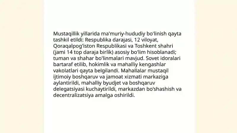 Mustaqillik yillarida davlat boshqaruvi tizimida amalga oshirilgan islohotlar 4