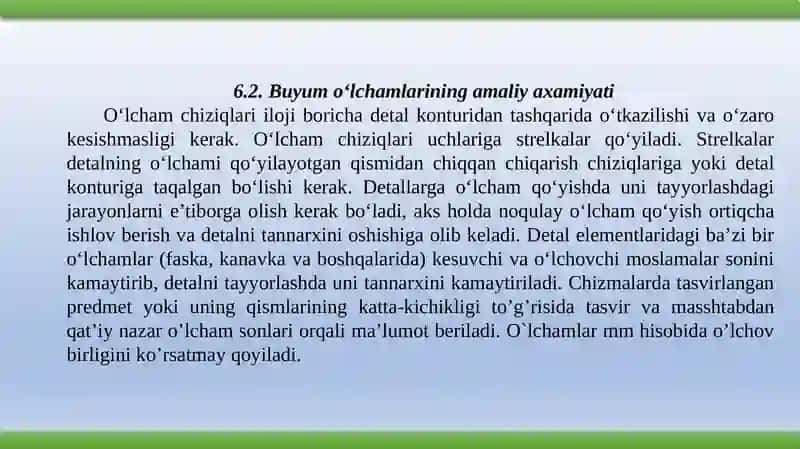 Chizmalardao‘lchamlarqo‘yish 4