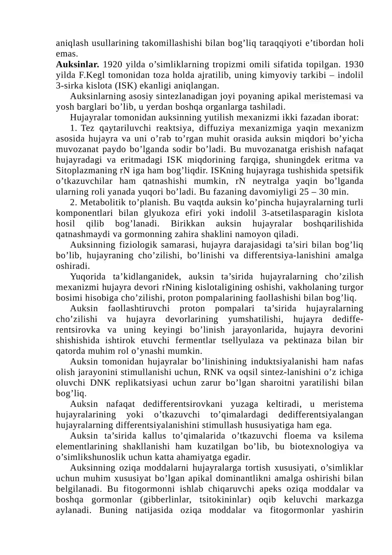 O‘SIMLIKLARNI O‘SISHI VA RIVOJLANISHINI BOSHQARUVCHI MODDALAR 4